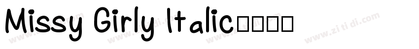 Missy Girly Italic字体转换